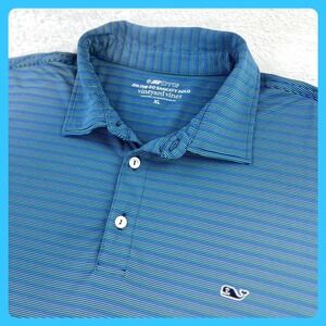 Vineyard Vines OTG On The Go Sankaty Polo Shirt Men's XL Blue Short Sleeve